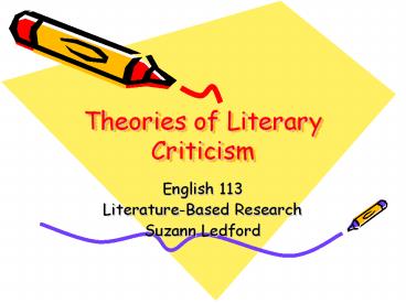 Theories of Literary Criticism