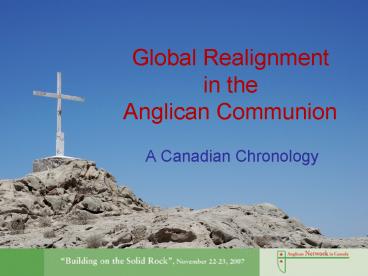 Global Realignment in the Anglican Communion