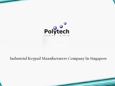Industrial Keypad Manufacturers