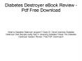 Diabetes Destroyer eBook Review - Pdf Free Download PowerPoint PPT Presentation