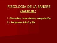 FISIOLOGIA DE LA SANGRE