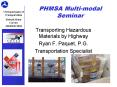 PHMSA Multi-modal Seminar PowerPoint PPT Presentation