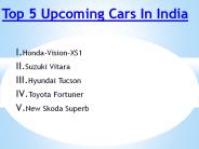 Top 5 Upcoming Cars in India