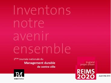 RAPPEL DE LA DEMARCHE