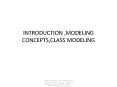 INTRODUCTION ,MODELING CONCEPTS,CLASS MODELING PowerPoint PPT Presentation