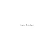Ionic Bonding