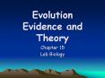 Evolution Evidence and Theory PowerPoint PPT Presentation