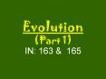 Evolution (Part 1) PowerPoint PPT Presentation