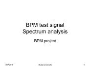 BPM test signal Spectrum analysis