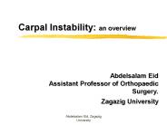 Carpal Instability: an overview
