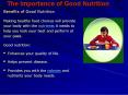 The Importance of Good Nutrition PowerPoint PPT Presentation