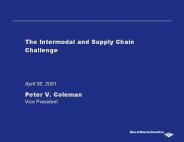 The Intermodal and Supply Chain Challenge