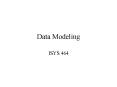 Data Modeling PowerPoint PPT Presentation