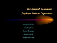The Research Foundation Employee Services Department