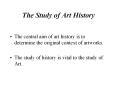 The Study of Art History PowerPoint PPT Presentation