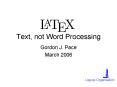 Text, not Word Processing PowerPoint PPT Presentation