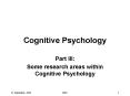 Cognitive Psychology PowerPoint PPT Presentation