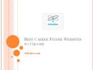Best Career Finder to Choose