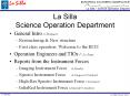 La Silla Science Operation Department PowerPoint PPT Presentation