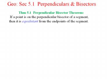 Geo: Sec 5.1 Perpendiculars