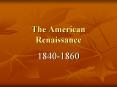 The American Renaissance PowerPoint PPT Presentation