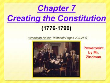 Creating the Constitution