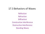 17.3 Behaviors of Waves
