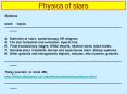 Physics of stars PowerPoint PPT Presentation
