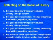 Reflecting on the Books of History