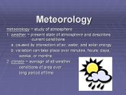 Meteorology