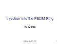Injection into the PEDM Ring PowerPoint PPT Presentation
