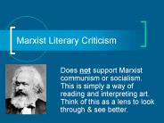 Marxist Literary Criticism