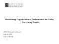 Monitoring Organizational Performance for Utility Governing Boards PowerPoint PPT Presentation