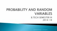 Probability and radom variables
