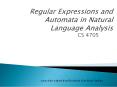 Regular Expressions and Automata in Natural Language Analysis PowerPoint PPT Presentation