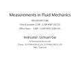 Measurements in Fluid Mechanics 058:180 (ME:5180) Time PowerPoint PPT Presentation