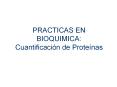 PRACTICAS EN BIOQUIMICA: Cuantificaci PowerPoint PPT Presentation