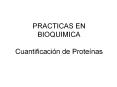 PRACTICAS EN BIOQUIMICA  Cuantificaci PowerPoint PPT Presentation