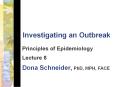 Investigating an Outbreak PowerPoint PPT Presentation