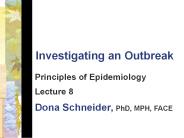 Investigating an Outbreak