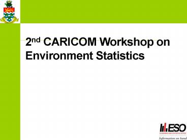 2nd CARICOM Workshop on Environment Statistics