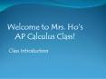 Welcome to Mrs. Ho PowerPoint PPT Presentation
