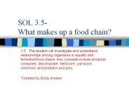 SOL 3.5- What makes up a food chain?