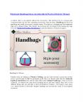 Wholesale Handbags Ideas–An Adorable & Practical Style for Women PowerPoint PPT Presentation