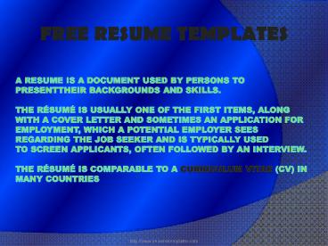 resume templates for freshers