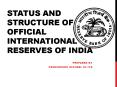Status and structure of official international reserves of India PowerPoint PPT Presentation