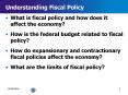 Understanding Fiscal Policy PowerPoint PPT Presentation