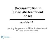 Documentation in Elder Mistreatment Cases