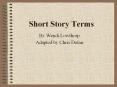 Short Story Terms PowerPoint PPT Presentation