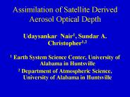 Assimilation of Satellite Derived Aerosol Optical Depth